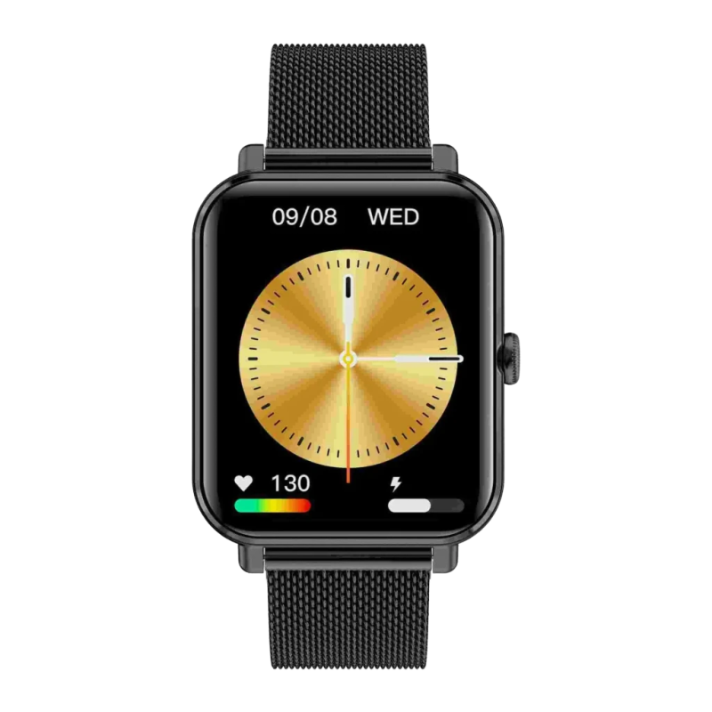 Garett Electronics GRC Classic Black Steel Noir 1,78 pouces AMOLED Appels Bluetooth 10 jours IP68 Montre connectée