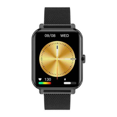 Garett Electronics GRC Classic Black Steel Noir 1,78 pouces AMOLED Appels Bluetooth 10 jours IP68 Montre connectée