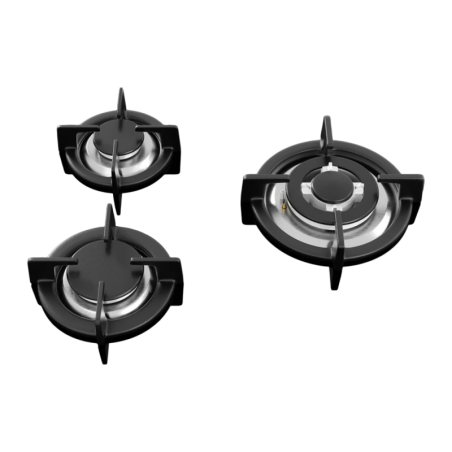 Table de cuisson gaz Iseasy 7,75 kW Noir MGBG-603S2R