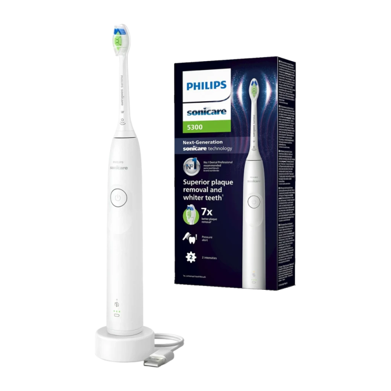 Philips Sonicare Series 5300 21 jours 1 Mode HX7108/01 Blanc 2 vitesses Brosse à dents électrique