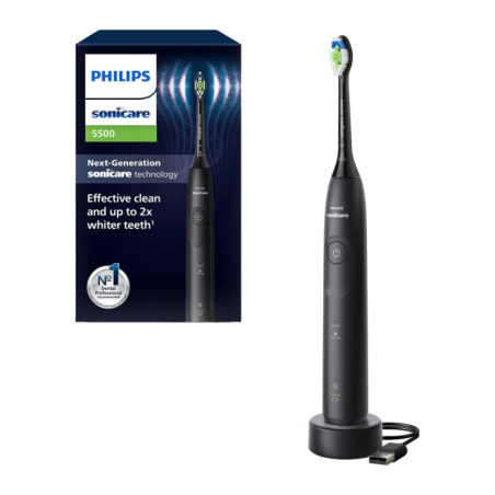 Philips Sonicare 5500 21 jours 2 Modes HX7111/01 Noir Brosse à dents électrique