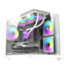 Darkflash B275 PRO Verre Trempé 270° M-ATX/ITX 6 Ventilateurs Blanc Boîtier PC