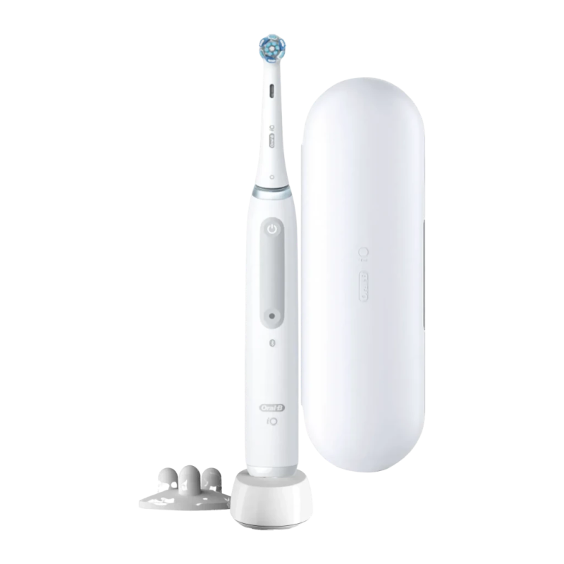 Oral-B iO 4S Sonique avec Capteur de Pression Rechargeable Blanc Brosse à dents électrique