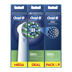 Oral-B CrossAction Pro Pack 9 Brossettes Blanc