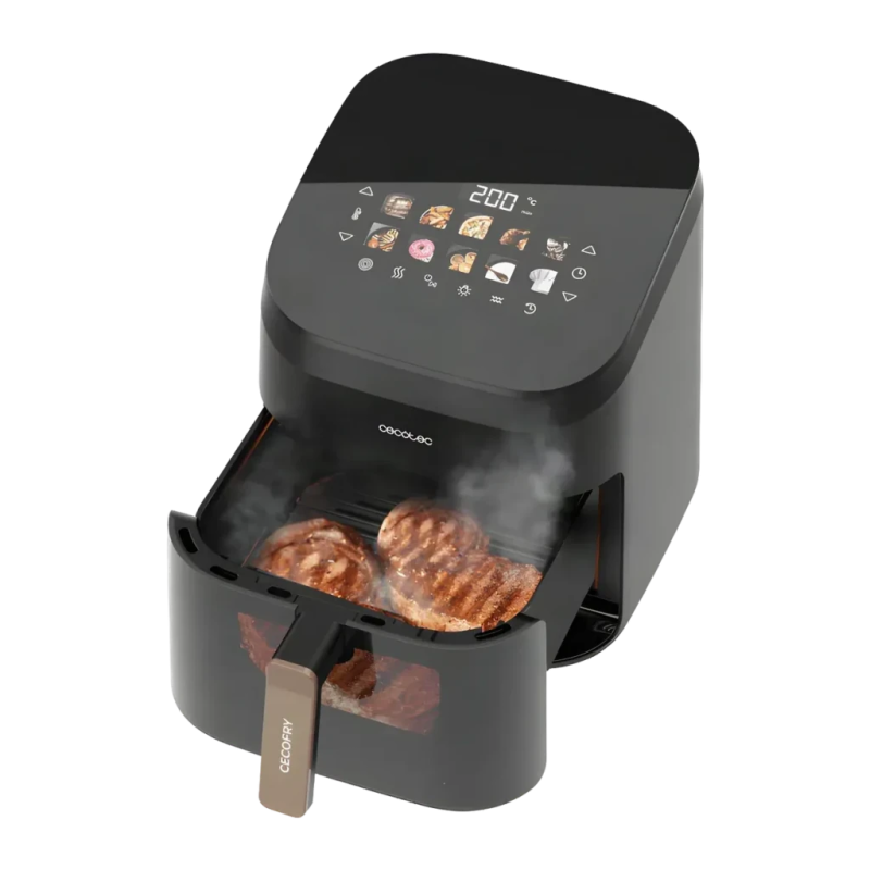 Cecotec Cecofry&Grill Smokin' 6500 6,5L 2200W 10 Programmes Noir/Marron écran tactile Friteuse à air