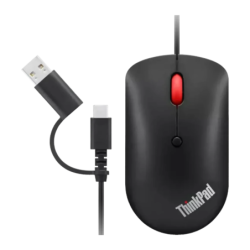 Lenovo ThinkPad USB-C Wired Compact Noir 2400 DPI 4 boutons Souris