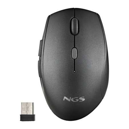 NGS Bee Black Vertical 1600 DPI 5 boutons 2,4GHz 81 g Souris sans fil ergonomique