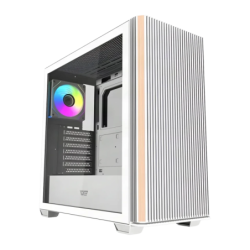 Darkflash Verre Trempé ATX Blanc DS900WS Midi Tower 4 ventilateurs Boîtier PC