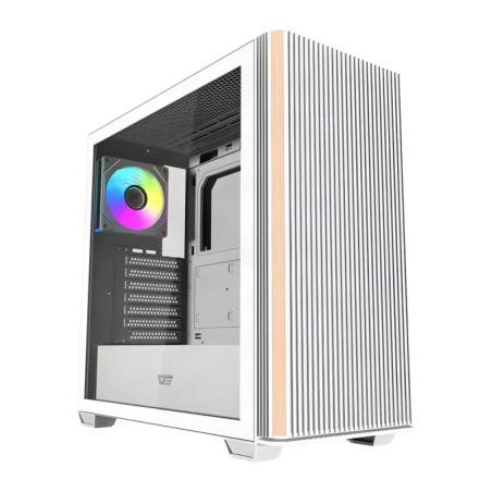 Darkflash Verre Trempé ATX Blanc DS900WS Midi Tower 4 ventilateurs Boîtier PC