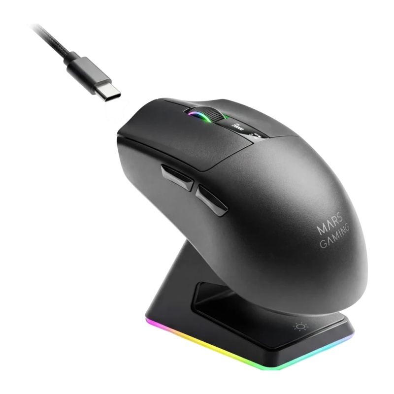 Mars Gaming 20000 DPI RGB Noir/Blanc MMWELITE 6 boutons Bluetooth 69 g Souris sans fil
