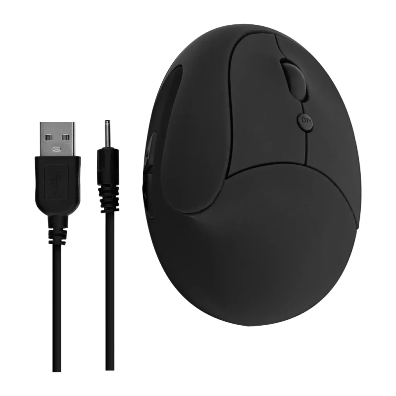 T'nB Noir Vertical MWERGOVMN 1600 DPI 6 boutons 2,4GHz 99 g Souris sans fil ergonomique