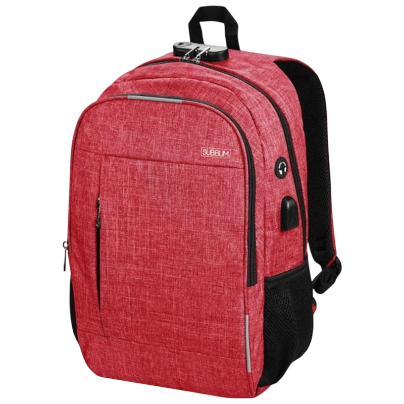 Subblim Urban Lock System 16 Rouge - Sac à dos pour ordinateur portable