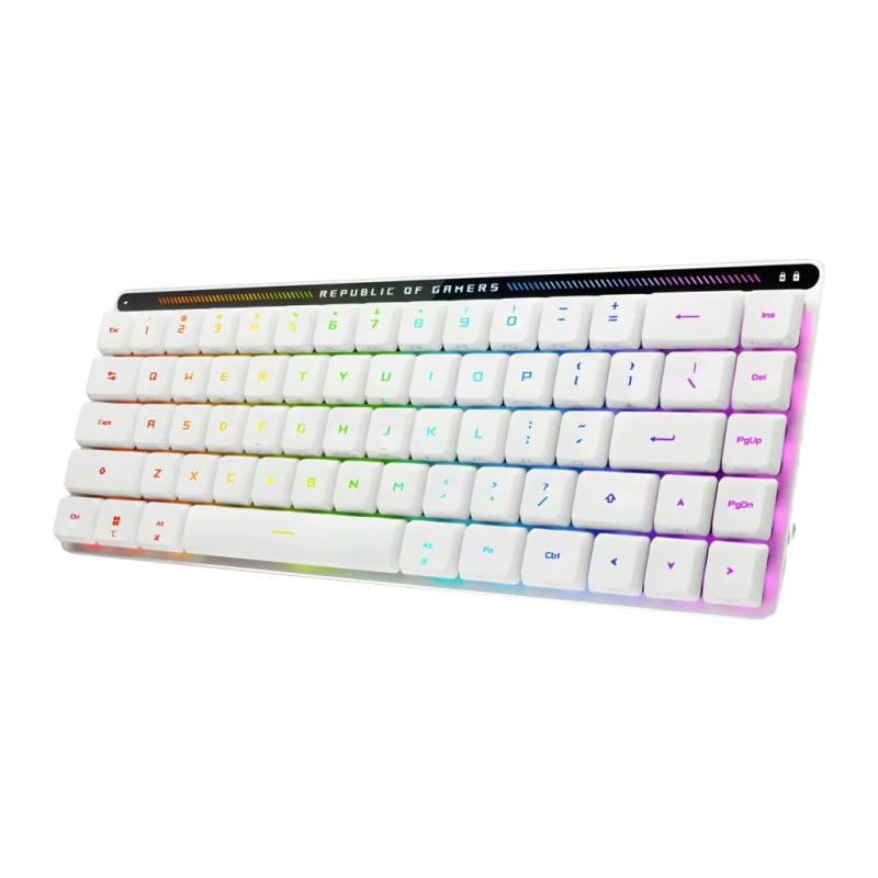 ASUS ROG Falchion RX Low Profile RGB Blanc 65% Clavier gaming sans fil