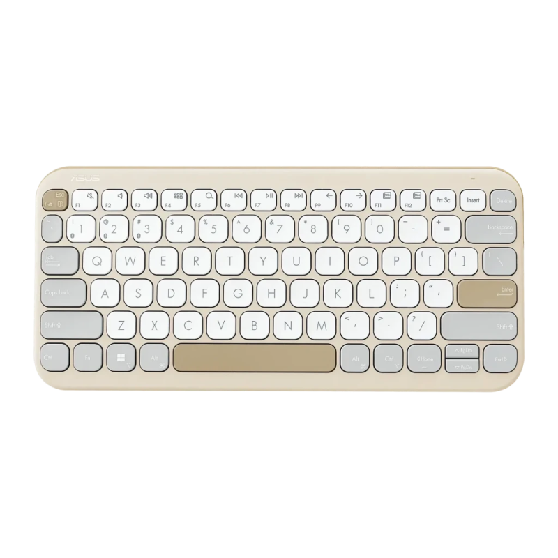 ASUS Marshmallow KW100 Beige Bluetooth Espagnol à ciseaux 75% sans fil Clavier