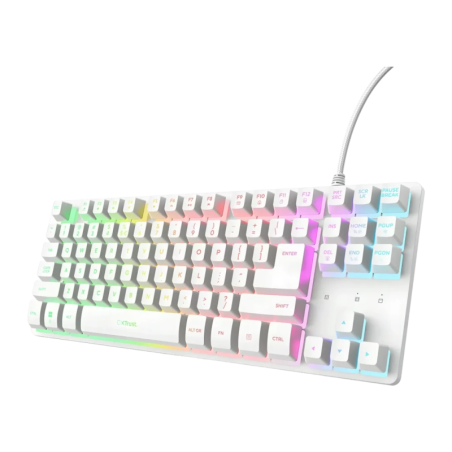 Trust GXT 833W Thado TKL RGB Blanc Clavier gaming mécanique