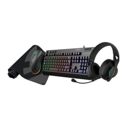 Pack Gaming UNYKAch NOVA 4 en 1 7200 DPI RGB Microphone Boom Noir