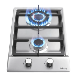 Plaque gaz Iseasy 4300W (3300W+1000W) 2 feux Acier Inoxydable MGBS-312A