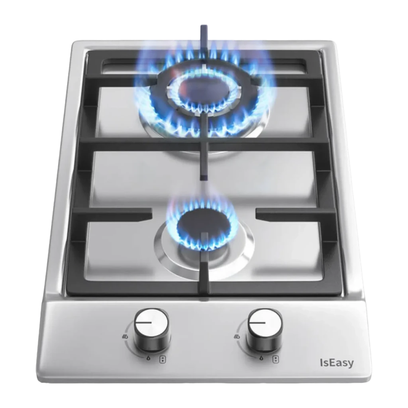 Plaque gaz Iseasy 4300W (3300W+1000W) 2 feux Acier Inoxydable MGBS-312A