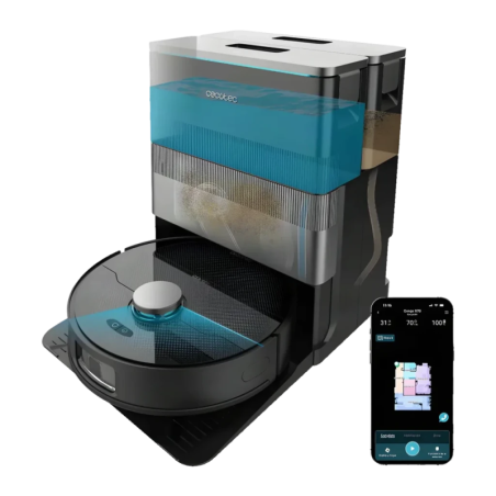 Cecotec Conga X70 Noir 15000Pa lavage vidage automatique 240 min 5200mAh Robot aspirateur