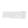 SUBBLIM Business Slim Blanc USB à membrane Clavier ergonomique silencieux