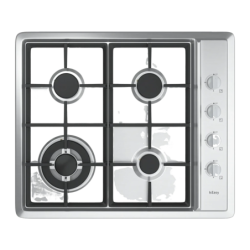 Table de cuisson gaz Iseasy 7,8 kW Argent MGBS-604D