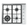 Table de cuisson gaz Iseasy 7,8 kW Argent MGBS-604D