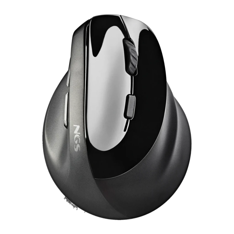 NGS Evo Moksha Noir RF Vertical 2400 DPI 5 boutons 2,4GHz 109 g Souris sans fil ergonomique