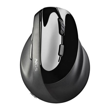 NGS Evo Moksha Noir RF Vertical 2400 DPI 5 boutons 2,4GHz 109 g Souris sans fil ergonomique