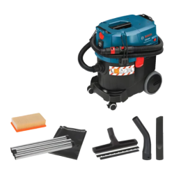 Bosch GAS 35L SFC+ Professional Sec et Humide 254mbar Noir/Bleu 1200W Aspirateur industriel
