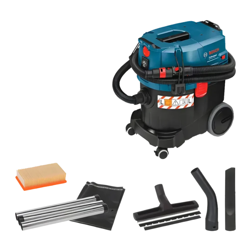 Bosch GAS 35L SFC+ Professional Sec et Humide 254mbar Noir/Bleu 1200W Aspirateur industriel