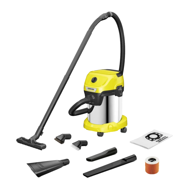 Kärcher WD 3 S V Jaune 1000W Aspirateur cuve