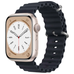 Bracelet Apple Watch 42/44/45/49mm Wave Noir