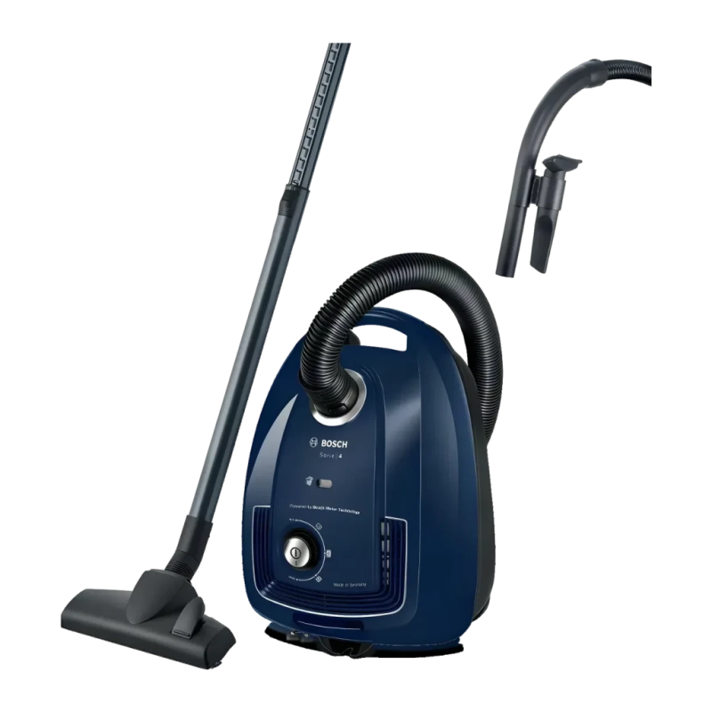 Bosch Série 4 Rayon 10 m BGD38BU2 Bleu 600W Aspirateur avec sac