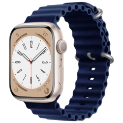 Bracelet Apple Watch 42/44/45/49mm Wave Bleu Foncé