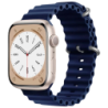 Bracelet Apple Watch 42/44/45/49mm Wave Bleu Foncé