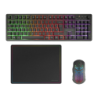 Gaming Mars Gaming MCPWX 2,4GHz RGB Espagnol Noir à membrane Clavier et souris sans fil