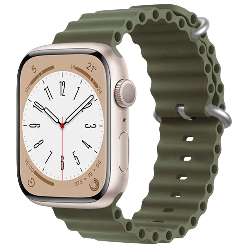 Bracelet Apple Watch 42/44/45/49mm Wave Vert Alpin