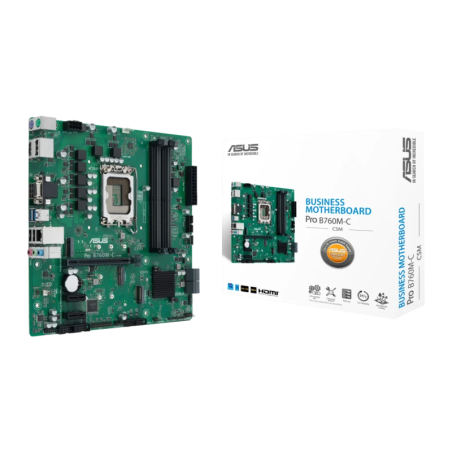 ASUS Pro B760M-C CSM Intel B760 LGA 1700 DDR5 Micro ATX Vert 2 emplacements M.2 Carte mère