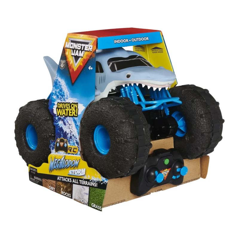 Spin Master Monster Jam Megalodon Storm 1:15 Bleu Voiture RC