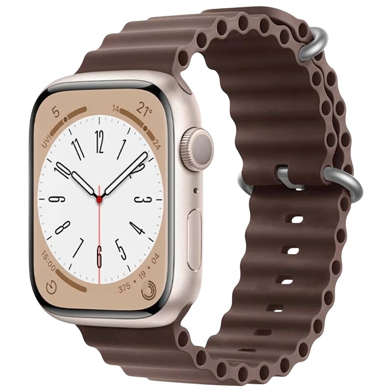 Bracelet Apple Watch 42/44/45/49mm Wave Brun