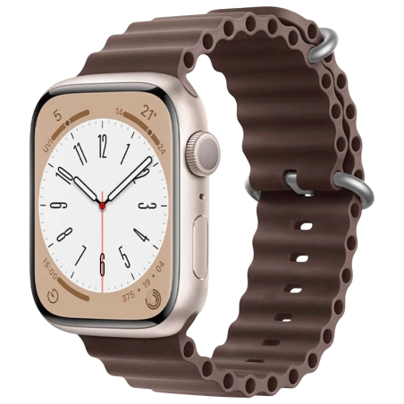 Bracelet Apple Watch 42/44/45/49mm Wave Brun