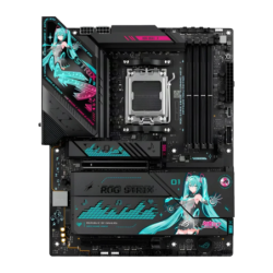 ASUS ROG Strix X870E-H Gaming WiFi 7 Hatsune Miku Edition AMD AM5 Noir DDR5 ATX 4 emplacements M.2 Carte mère