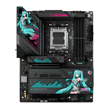 ASUS ROG Strix X870E-H Gaming WiFi 7 Hatsune Miku Edition AMD AM5 Noir DDR5 ATX 4 emplacements M.2 Carte mère