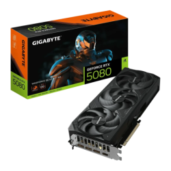 Gigabyte GeForce RTX 5080 Windforce OC V2 SFF 16GB GDDR7 Noir 3 ventilateurs HDMI 2.1 3 DisplayPort Carte graphique