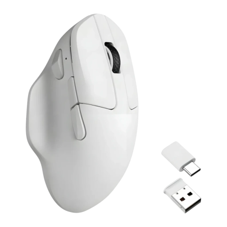 Keychron M7 26000 DPI Blanc 5 boutons 2,4GHz 66 g Souris sans fil