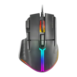 Mars Gaming MM-XT Câble tressé 1,55m 12800 DPI RGB Noir 9 boutons USB 123 g Souris