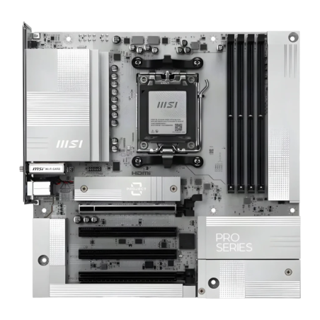 MSI PRO B850M-A AMD B850 AM5 DDR5 Micro-ATX WiFi 7 Noir 4 emplacements M.2 Carte mère