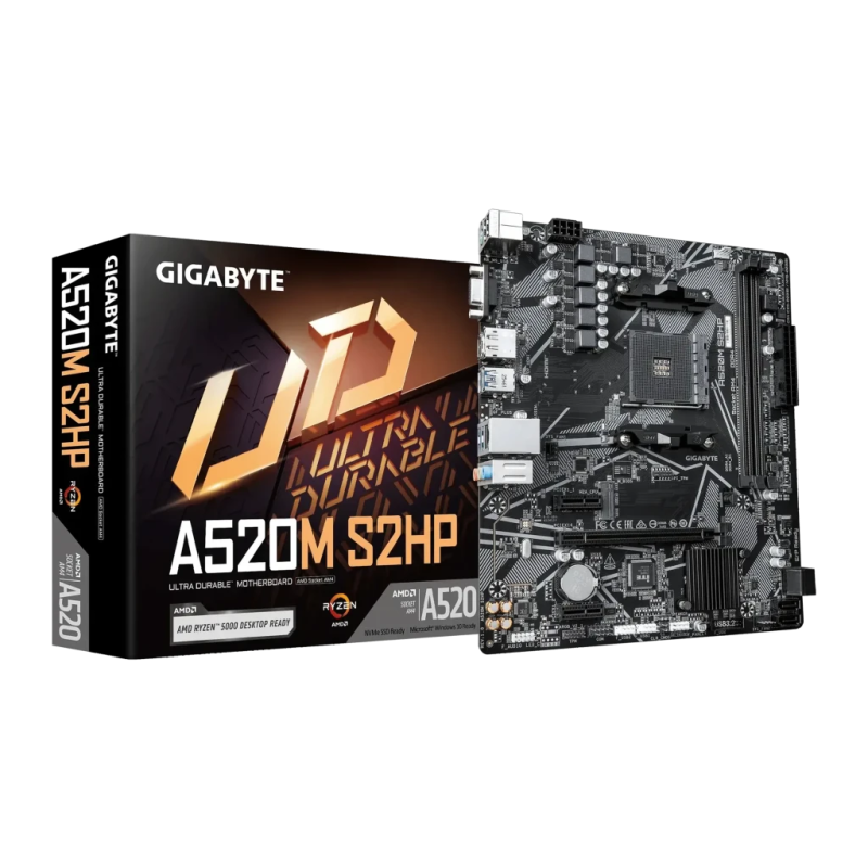 Gigabyte A520M S2HP AMD A520 AM4 DDR4 Micro ATX Noir Carte mère