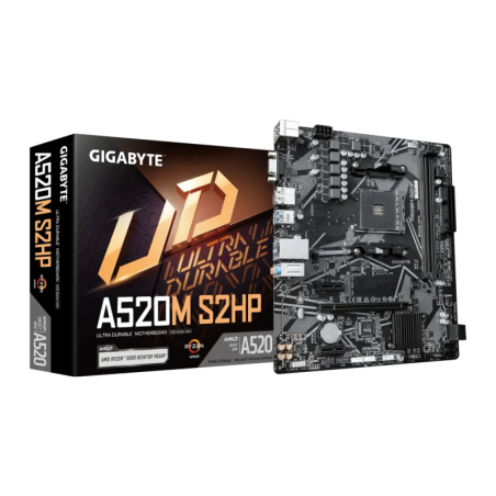 Gigabyte A520M S2HP AMD A520 AM4 DDR4 Micro ATX Noir Carte mère