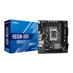 ASRock H610M-HDV Intel H610 LGA 1700 DDR4 Micro-ATX Noir Carte mère